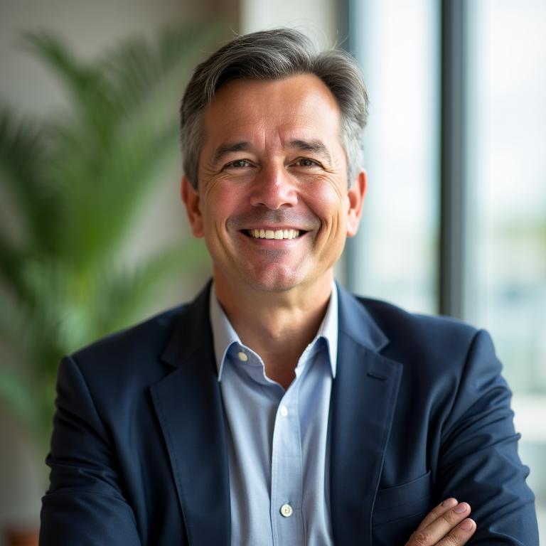 Rebecca Mercer, interview coach, in a relaxed professional setting